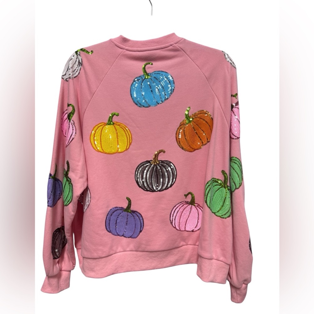 Queen of Sparkles - Pink Pumpkin Sweatshirt size S - Picture 2 of 4